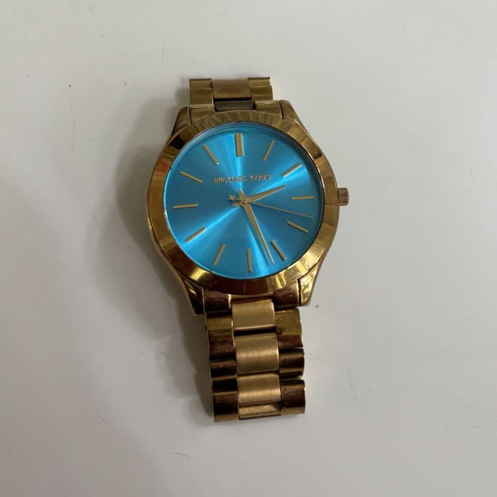 Michael Kors Gold and Blue watch